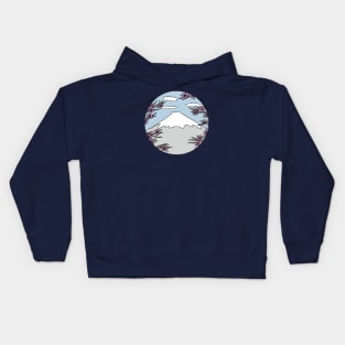 Mt Fuji with Cherry Blossoms Kids Hoodie